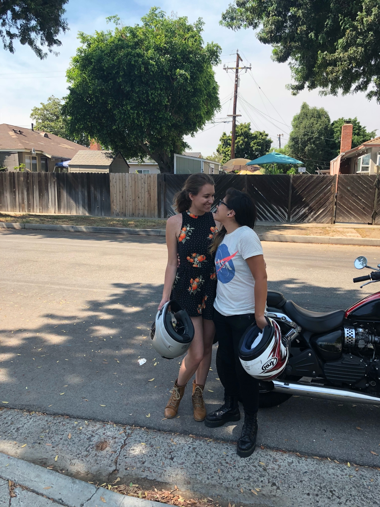Jax & Haley with a motorcycle