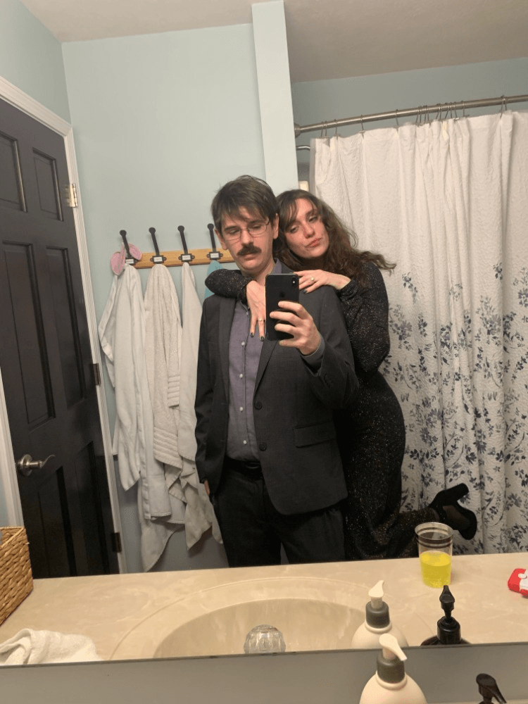 Samantha & John mirror selfie